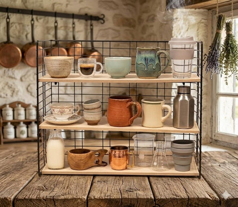Storage Stand - Durable metal construction for practical organization in the kitchen or reception area to organize your kitchen or reception area. The stand is professionally designed from strong, rus