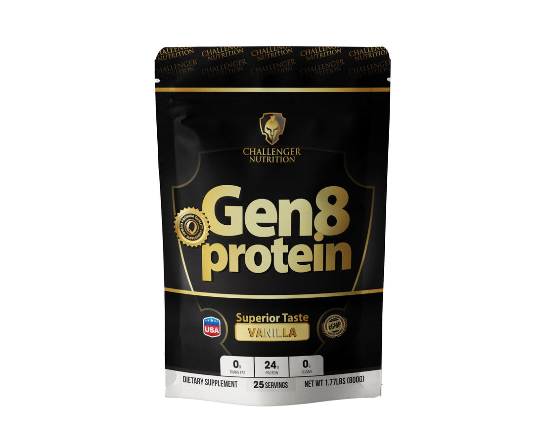 Challenger Nutrition Gen 8 Protein powder, 25 Servings, Vanilla Flavour, Next Generation Protein Blend, 24g Protein