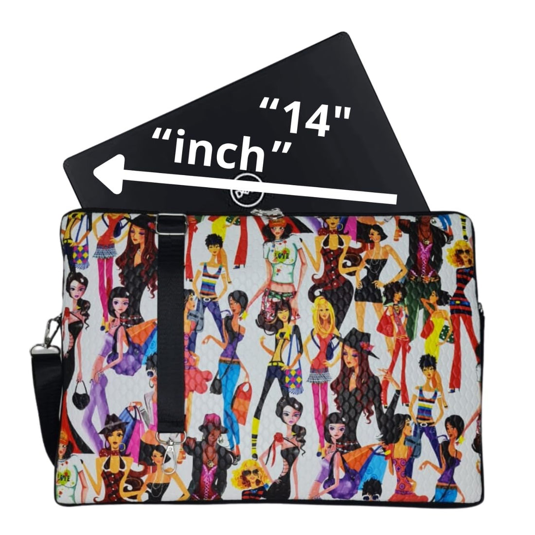 Leather laptop Case Sera 13-14" Laptop Sleeve for 14" MacBook Pro M2 M1, 14" Surface Studio, 14.4" Surface Book 3, 13.5" ThinkPad X1 Carbon, P14s T14, E14, HP (girly)