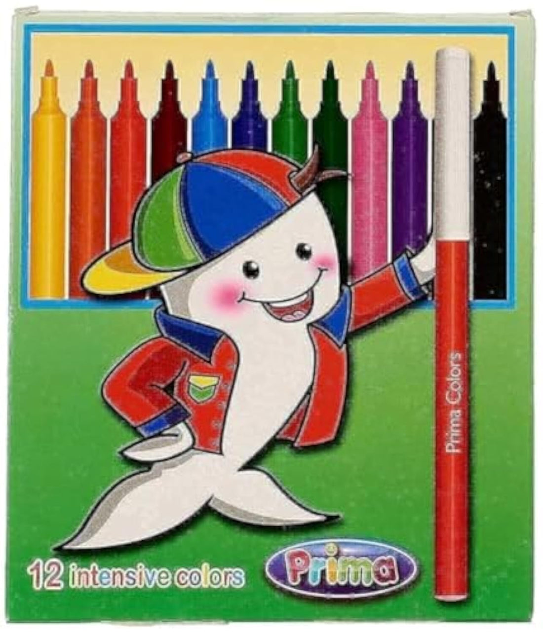 Prima Fiber Tip Coloring Pens - 12 Pieces
