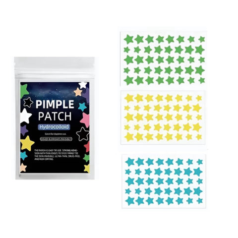 120 Pcs Star Pimple Patches - Colorful Hydrocolloid Acne Absorbing Cover for Face - Cute Star & Glitter Shapes Blemish Spot Treatment - Ultra-Thin, Alcohol-Free & Drug-Free Skincare for Day & Night (R