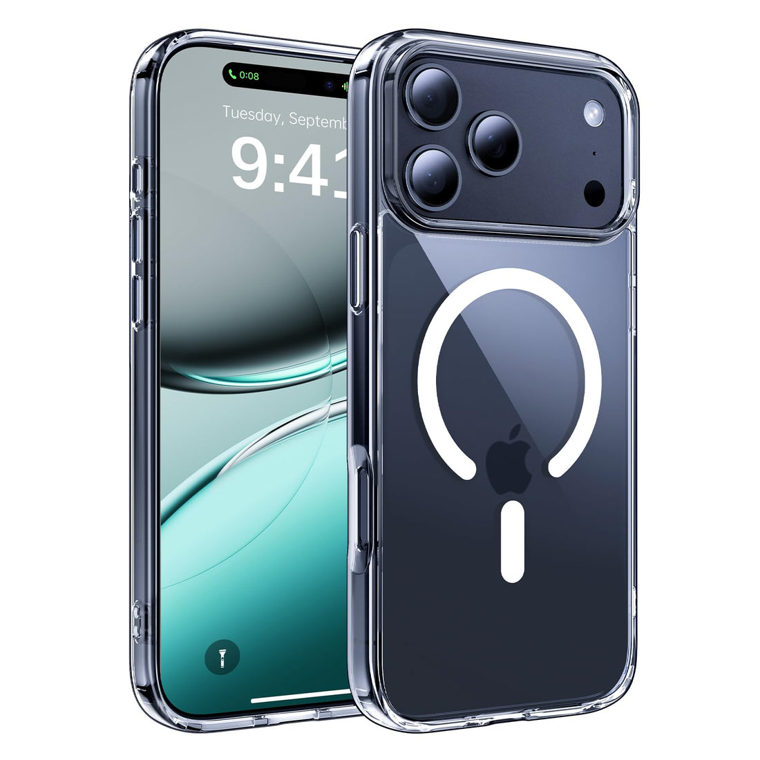 Magnetic for iPhone 17 Pro Max Case, [Anti-Slip] [Military-Grade Drop Protection] [Camera Protection] Skin-Friendly Slim Matte Shockproof Protective Case for iPhone 17 Pro Max, Crystal Clear
