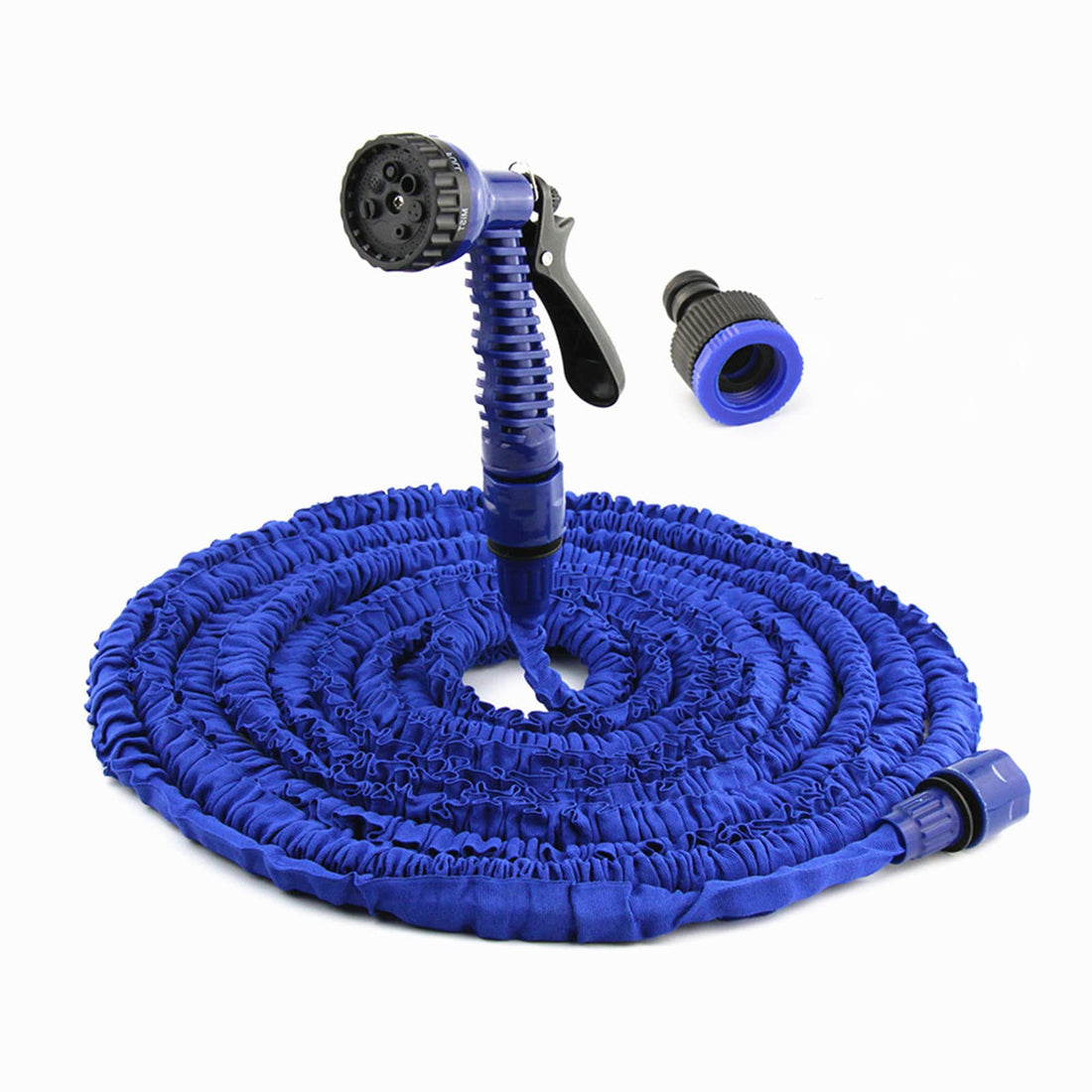 DICN 150FT Garden Hose Pipes Flexible Water Hose Pipe Expanding Magic Hose with 7 Multi-Functional Nozzles & 2 Connectors, Blue