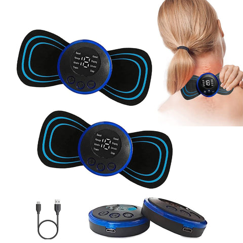 EMS Mini Neck Massager, Portable Massager, Full Body Massager, Cervical Massage Pads Relieve the Entire Body