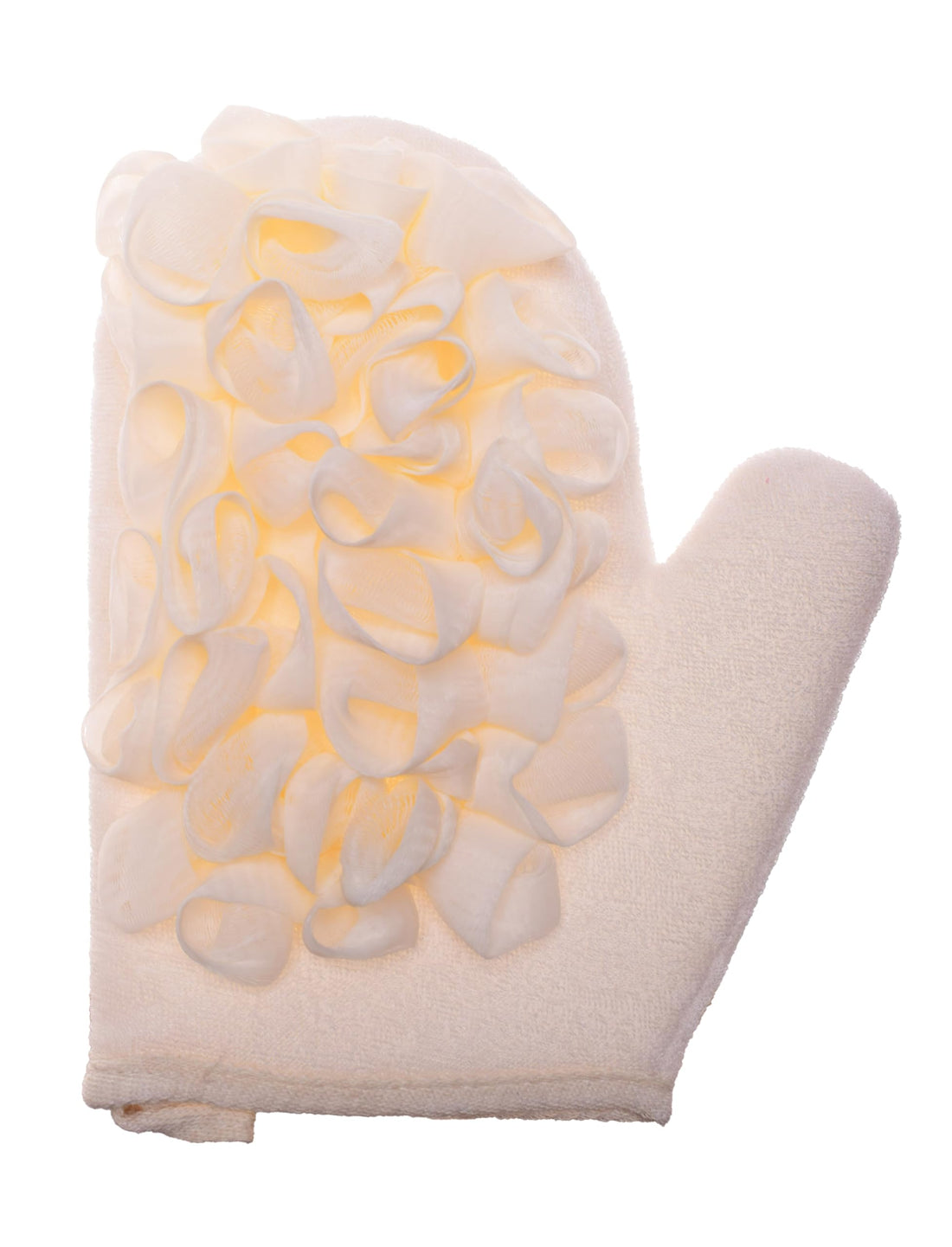 Dollar for Import Exfoliating Fabric Bath Gloves - Off-White
