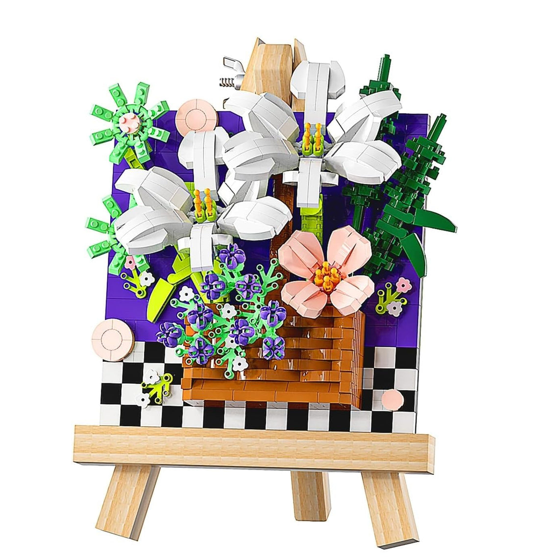 TOYS LAND Mini Building Blocks 1054 PCS of Creative Flower Toy Building Set, 3D Art Artificial Flowers Building Block Kit for Home Decor, Ideal Gift for Birthday Adult and Kids Boys Girls 8+ (Lily)