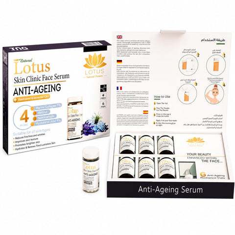 natural lotus skin clinic face serum anti-ageing black seed lavender oil