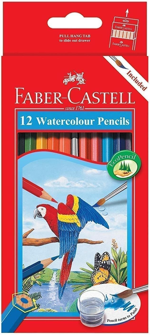Faber-castell wood carton long color pencils (12 colors)