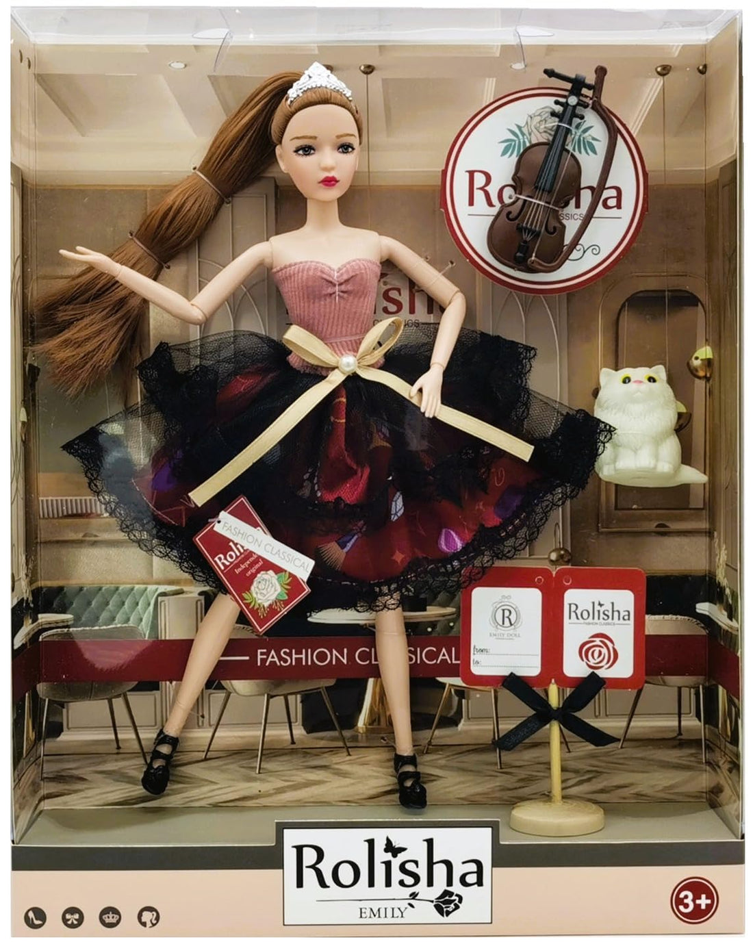 TOYS LAND Rolisha Fashion Doll, 29 cm Height Classical Toy Doll With A Gorgeous Dress And Beautiful Silky Long Hair, Rolisha Fashion Collection Dolls the Best Toy Gift for Girls Kids Age 3+ (07018)