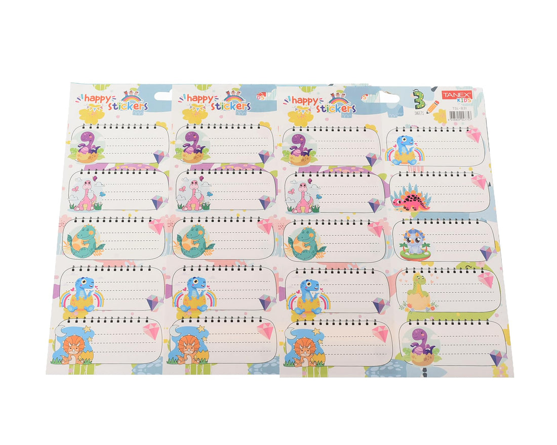 Tanex School Tickets 10 Pieces 3 Sheets Dragons Model TSL-831