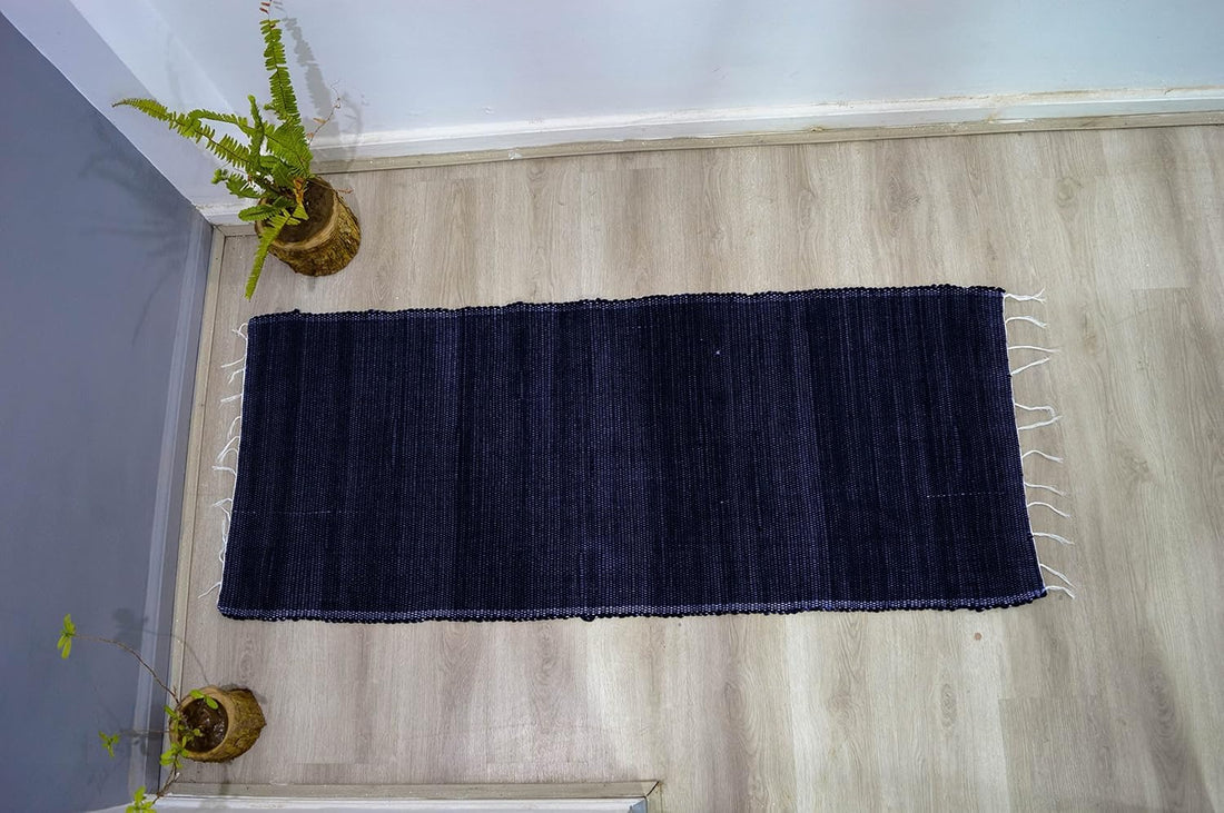 Egypt Antiques Klim Natural Cotton Handmade Area Rug, 150 cm x 70 cm Size