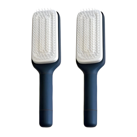 Self-cleaning Hair Brush-Ideal for men and women, this high-performance tool effortlessly loosen hair while promoting the health of the scalp (2 pieace in the color shown)