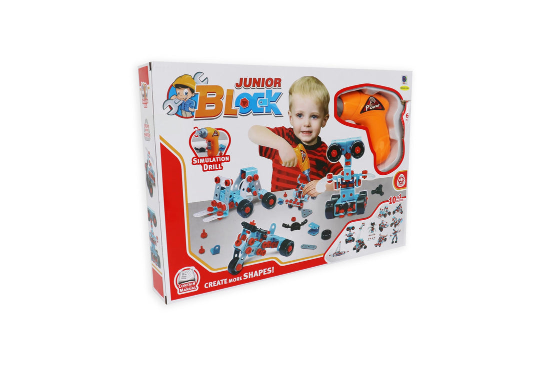 Junior Block - 286 pieces - 10 in 1 model meccano set