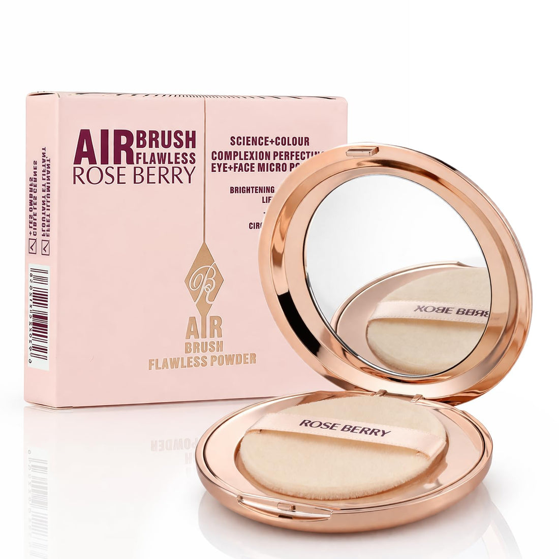 Rose Bery - Powder, Airbrush Flawless, Colour Complexion Perfecting, Micro Powder For Eye & Face, Blending & Long Lasting, 6 GM, Model - RB-CP1263 (03)