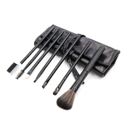 7pcs Makeup Brushes Premium Synthetic Kabuki Cosmetic Makeup Brush Set-Black