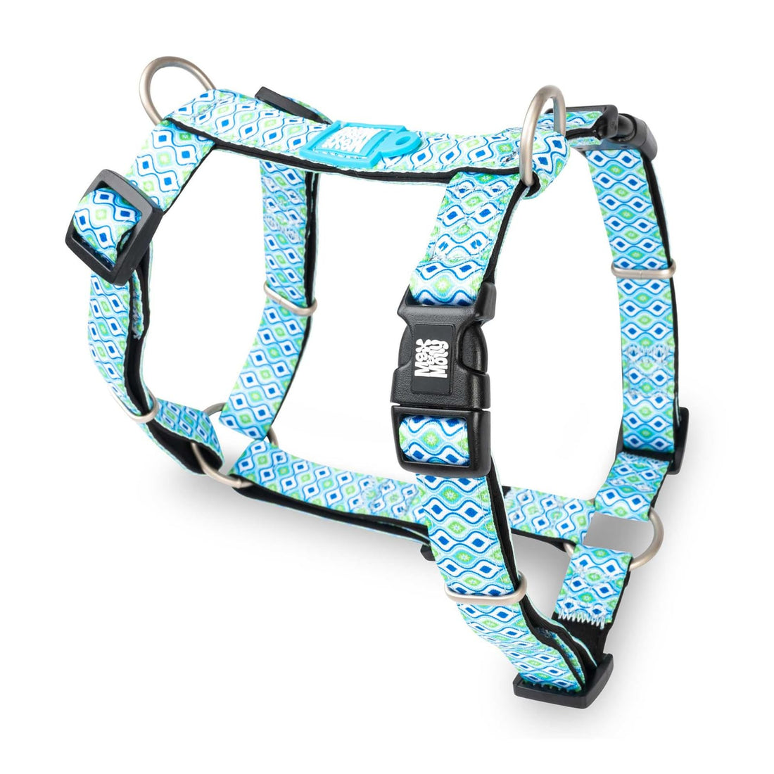 Max & Molly Urban Pets H-Harness - Design Retro Blue/M SIZE