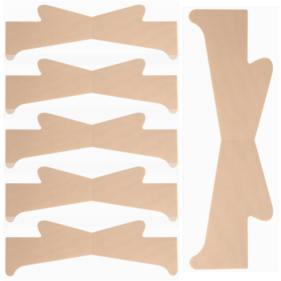 6pcs Neck Lift Strips, Invisible Elastic Tape for Women & Men, Self-Adhesive Necktape for Improving Wrinkles Neck Lines- Skin Color