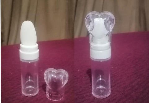 2 Pieces 15ml Empty Refillable Highlighter, Blusher and More - Clear in White