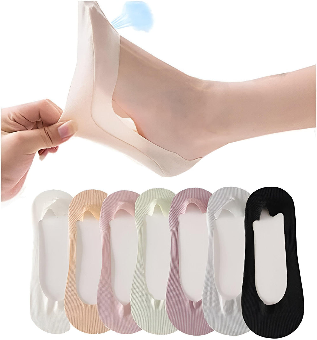 2024 Newest Invisible Anti-Sweat Socks, Cool Design, Soft Cotton, Non-Slip and Comfortable