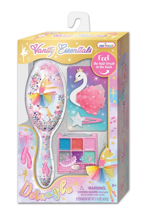 Ballerina Vanity Essentials Hair Brush & Make Up Set by Hot Focus