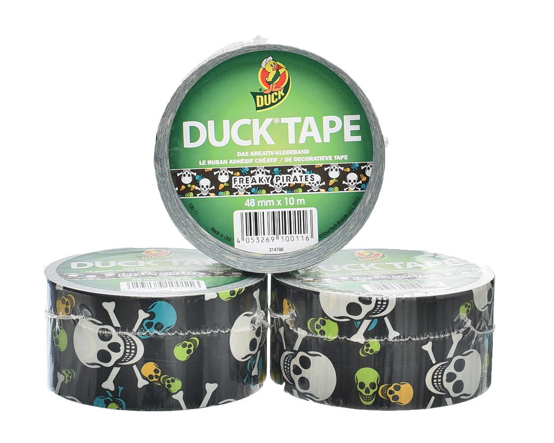 Duck. High Quality Printed Tape 10 M*48mm Premium And Durable Material For Daily Use Pack of 3Pcs -Multi Color