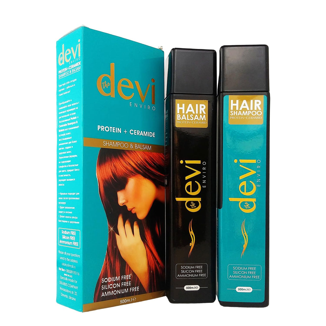 Set for Protein + Ceramide Hair Shampoo 500 ml & Balsam 500 ml