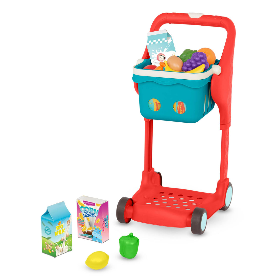 B.Toys Shop & Glow Toy Cart – Red