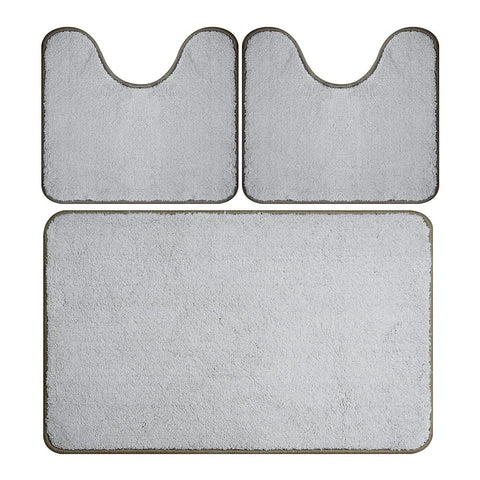 Mac Carpet Dubai Bath Mats 3-Piece Set - Light grey