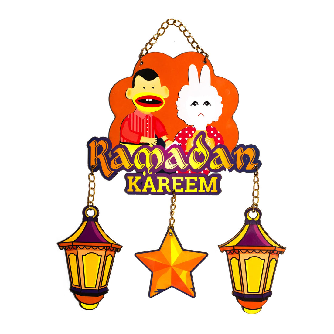 Fanoni Ramadan Decorations Large Size Wooden Wall Pendant - Cool & Beautiful Ramadan Decor - FD9