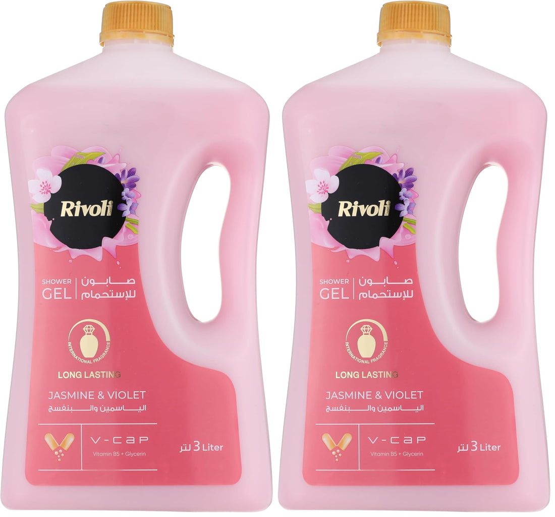 Rivoli shower gel with the scent of jasmine and violet 3ltr (Pack of 2)