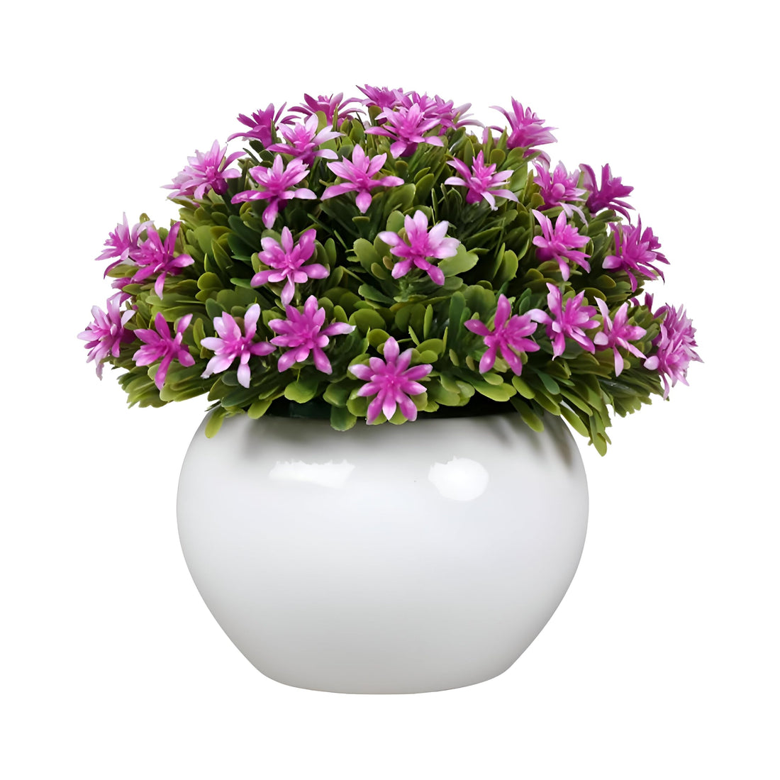 Artificial Flowers for Decoration-A sturdy Babi Breith bouquet in a vase with leaves that look natural, ideal for high-resistance home or office decoration. (Model 2)
