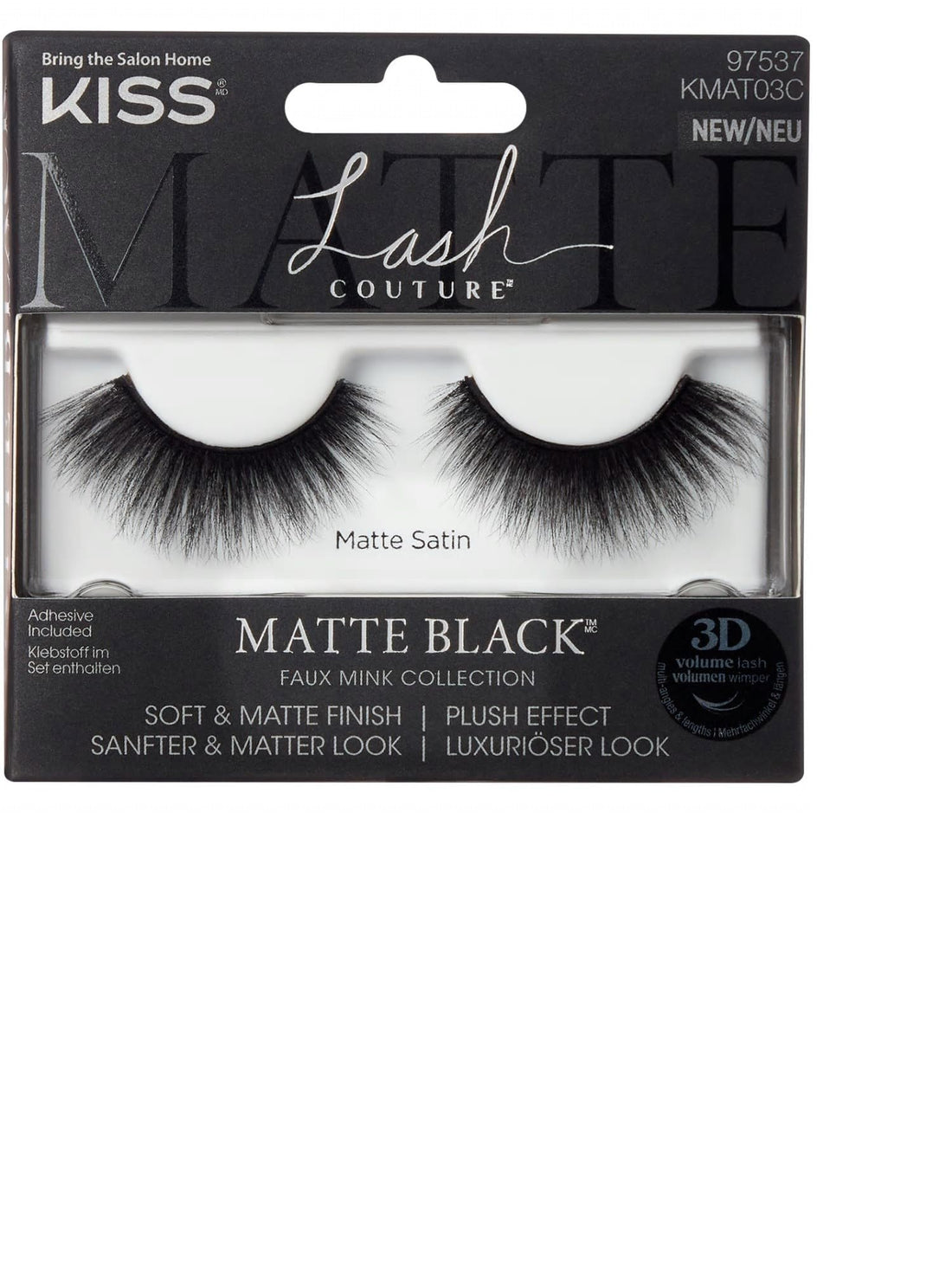 Kiss 03 KMAT03C 3D Matte Lash Couture Faux Mink