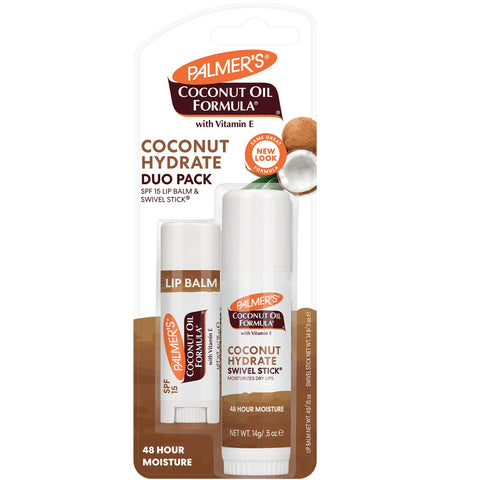 Palmers Coconut Oil Protec and Hydrate Kit By for Unisex - 2 Pc 0.15oz Lip Balm SPF 15, 0.5oz Lip Mo