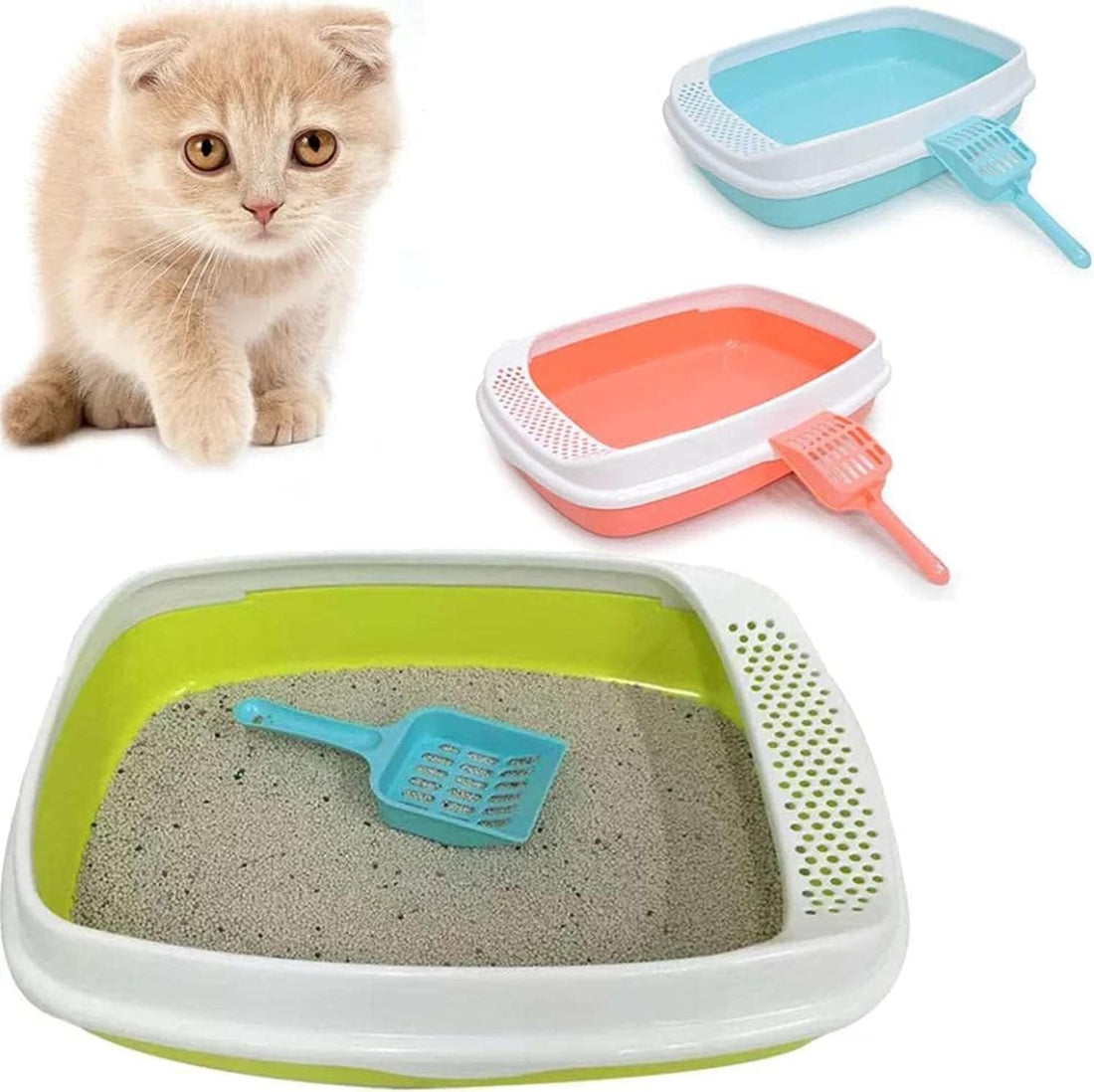 Circle M Pet Litter Box 46x36cm Removable Sides High Wall Design