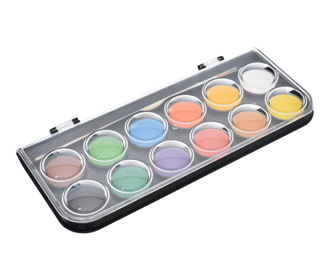 M&G Water Color Paints Palette, Compact Art Creations, Non-Toxic, 12 Colors