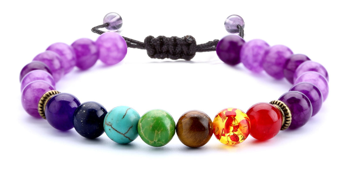 Men Women 8mm Lava Rock Beads Chakra Bracelet Braided Rope Natural Stone Yoga Bracelet Bangle