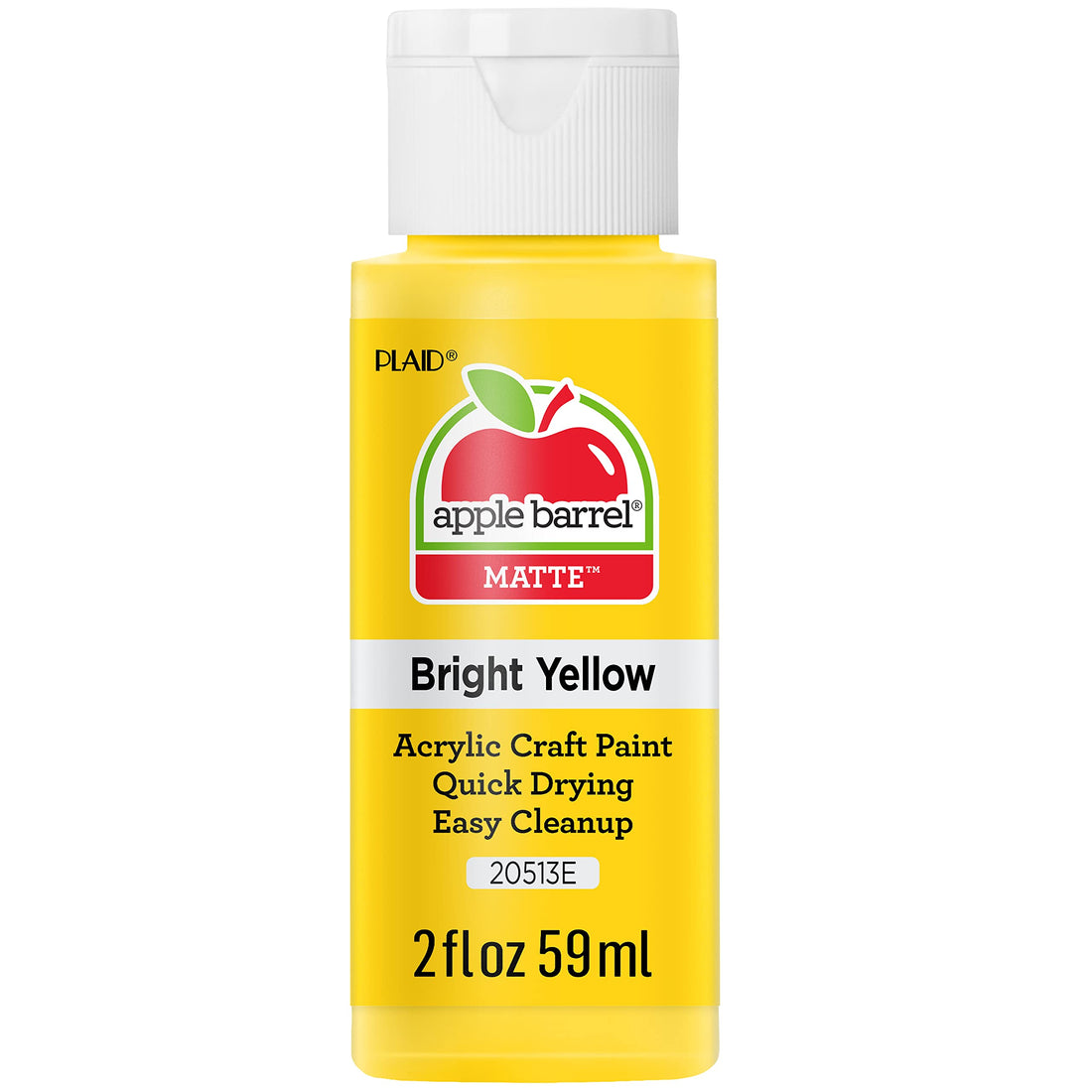 Plaid Acrylic Paint, Bright Yellow, 2 oz