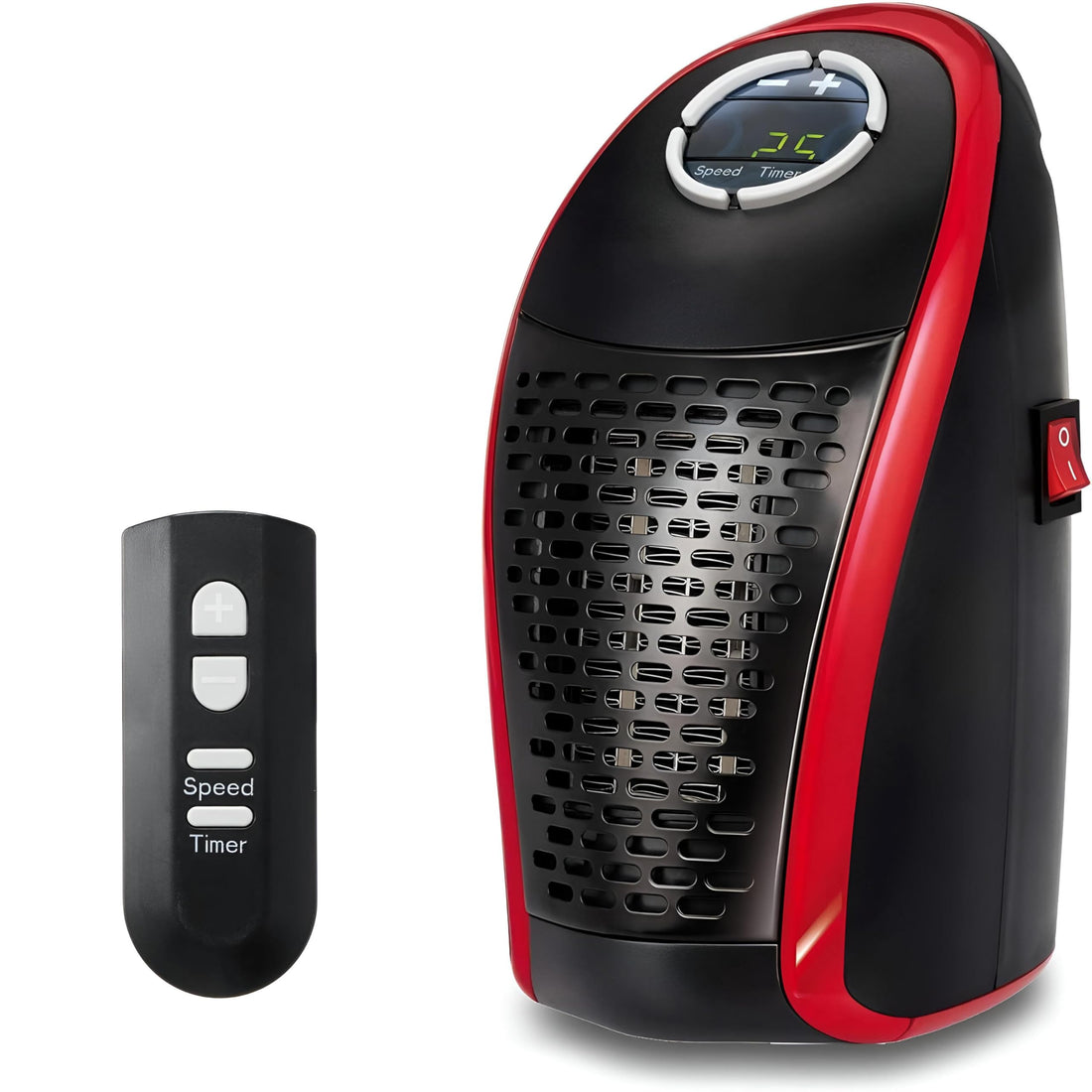 Portable Electric Heater 400W Fast Heating Temperature Control 15-32°C Remote LED Display | دفاية كهربائية محمولة 400 وات تسخين سريع تحكم بالحرارة 15-32 درجة ريموت شاشة LED