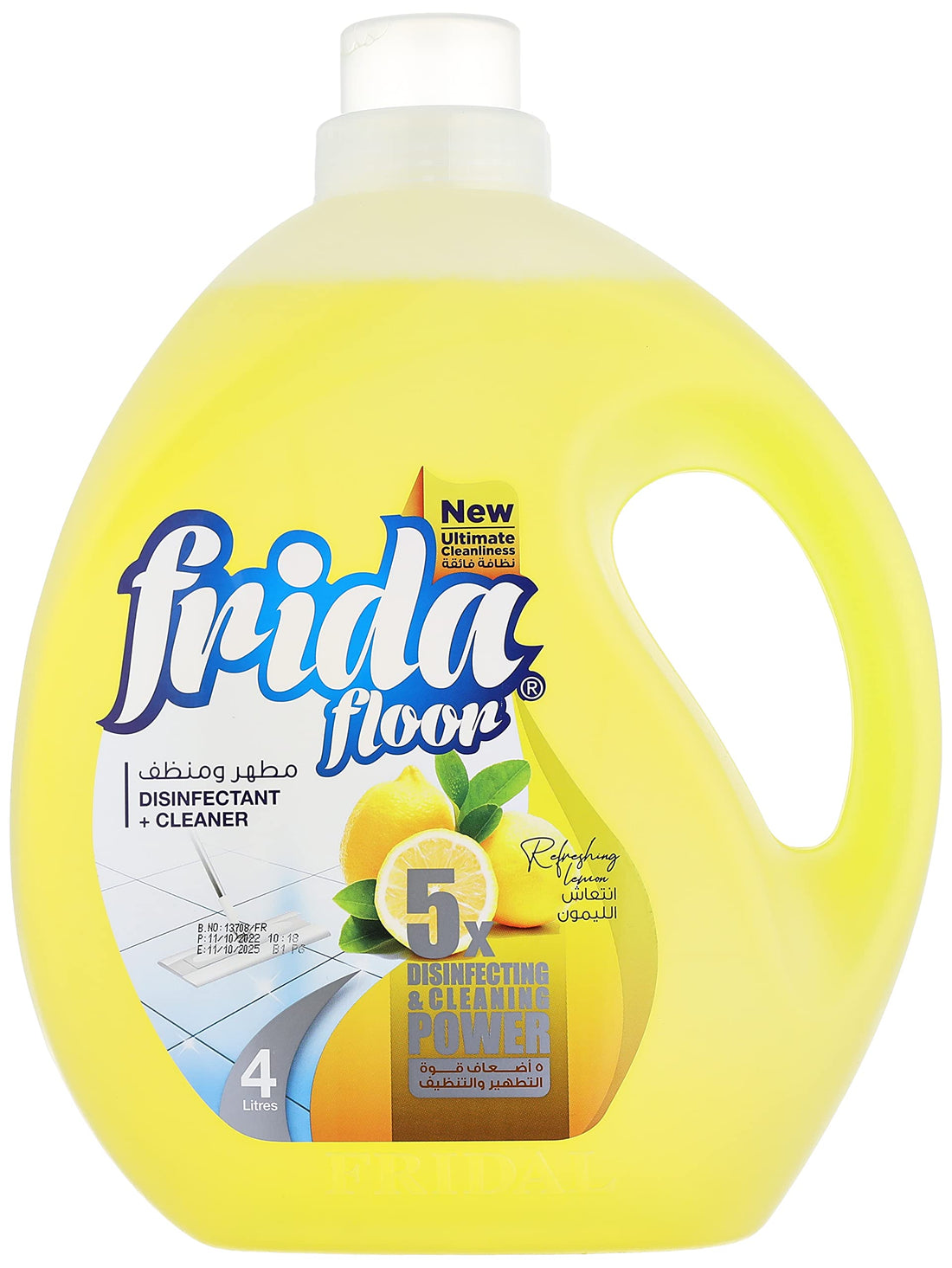 Frida floor cleaner - lemon, 4 litre