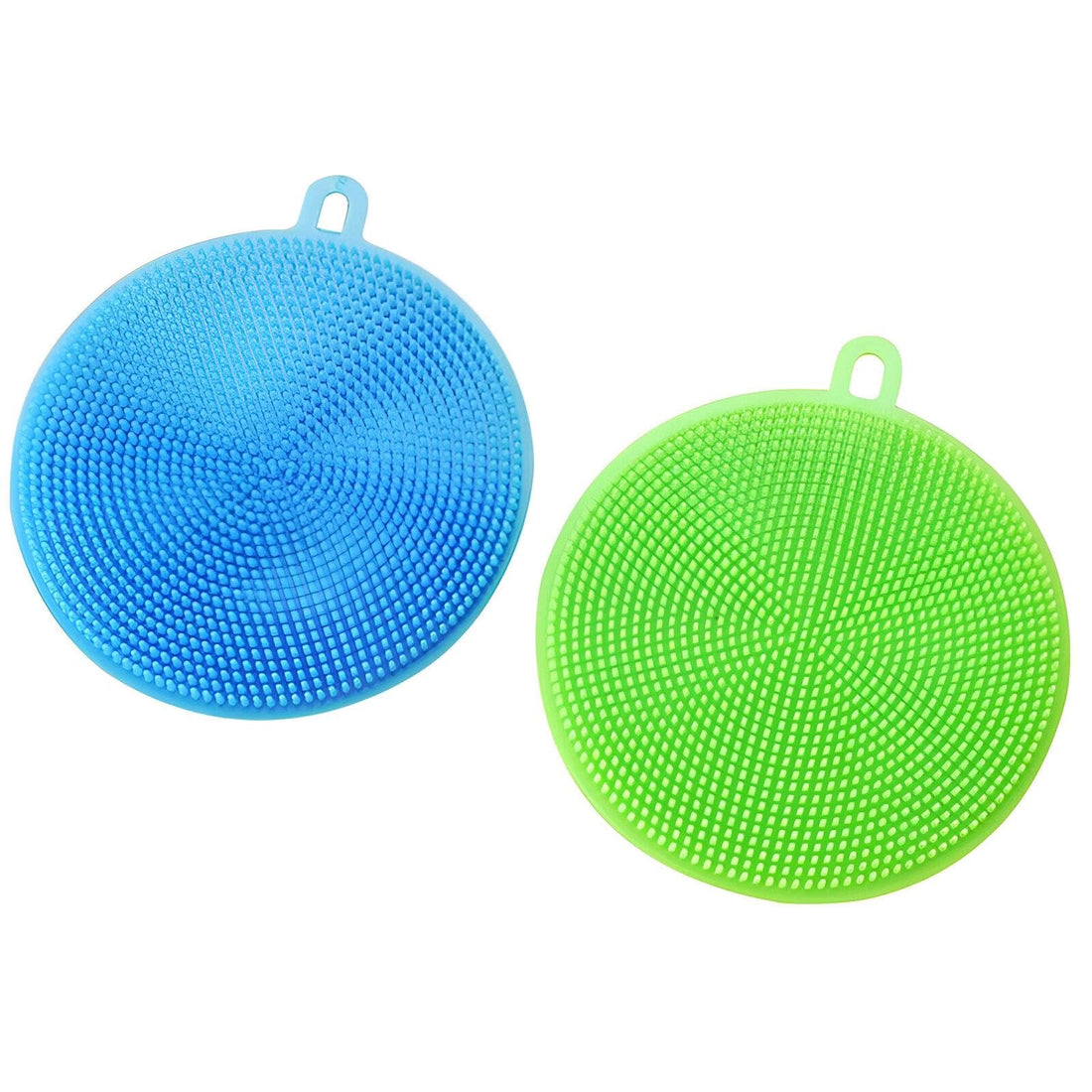 Silicone sponge-free cleaning tool for dishwasher, kitchen and fruit with fast drying and reusable features (2 Pieces)