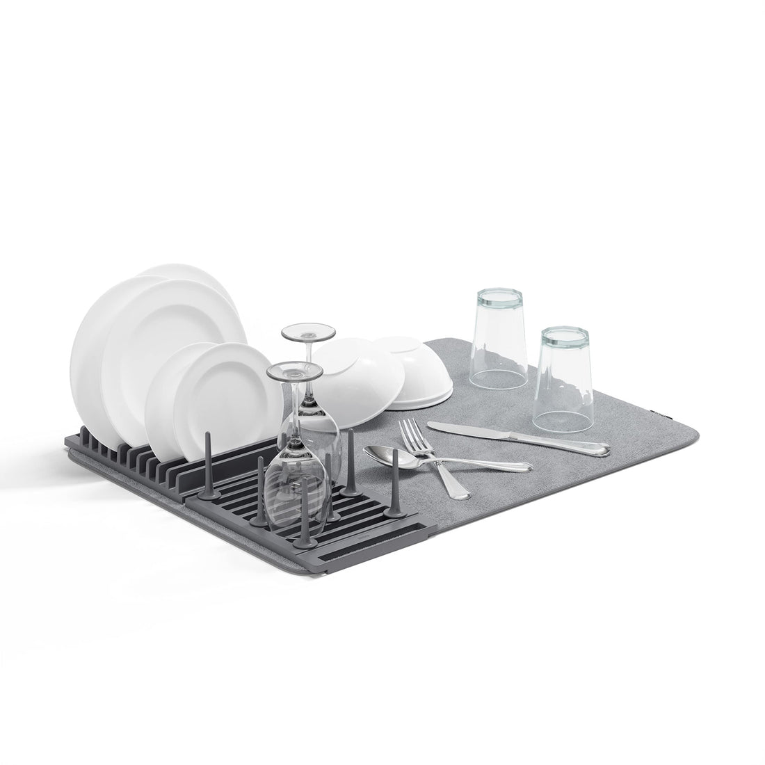 Umbra Udry Peg Drying Rack with Mat, Charcoal