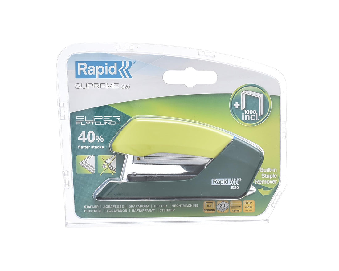 Rapid 24141711-721-722-720 S20 Office Stapler with 20 Sheets Capacity Ensuring Long-Term Reliability And Performance In Any Office Environment