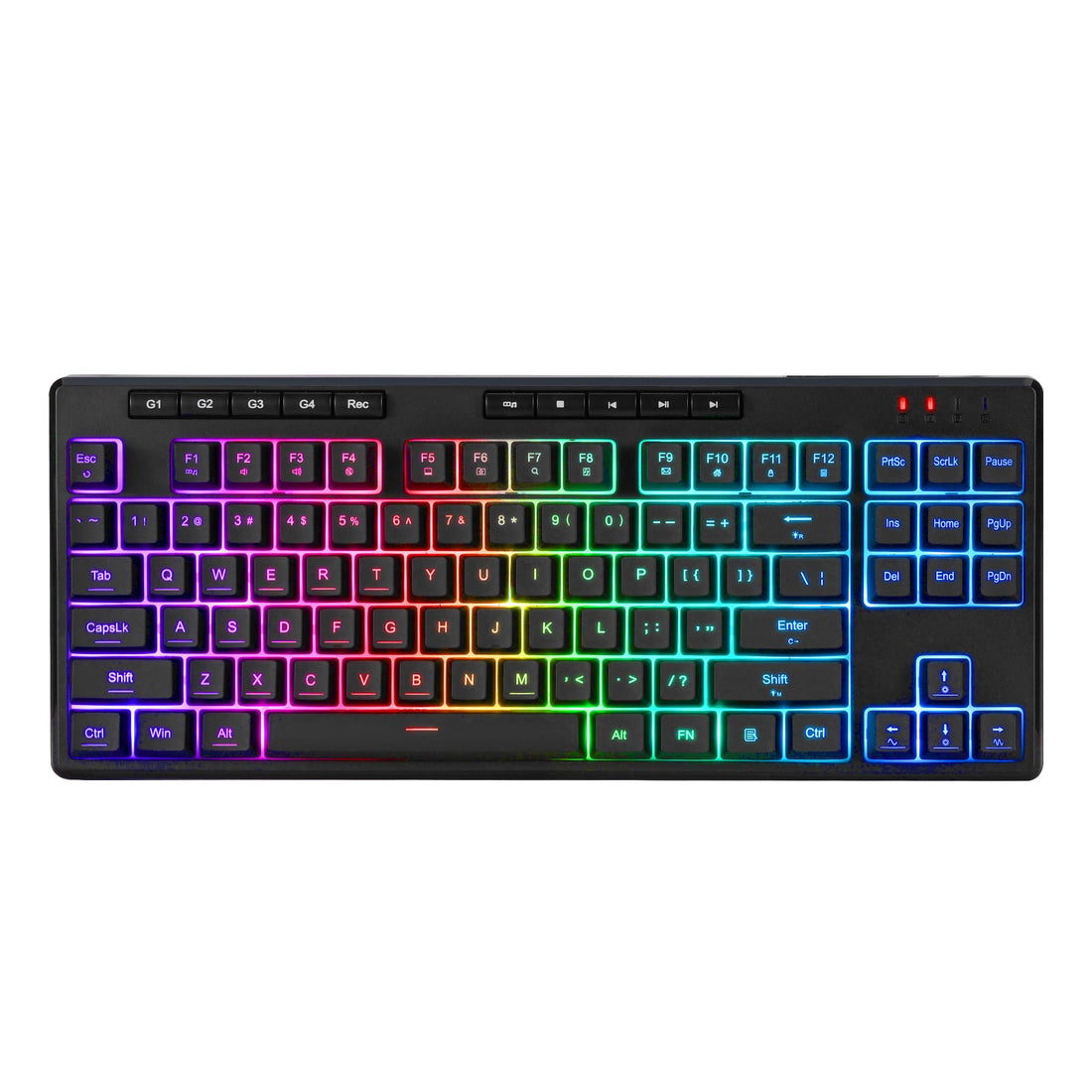 Redragon K516 PRO Shiva TKL RGB Wireless Membrane Gaming Keyboard, 98 Keys Mechanical-Feel Keyboard w/Smooth Linear Switch, On-Board Macro & Multimedia Keys, 16.8M RGB Backlit, Software Supported