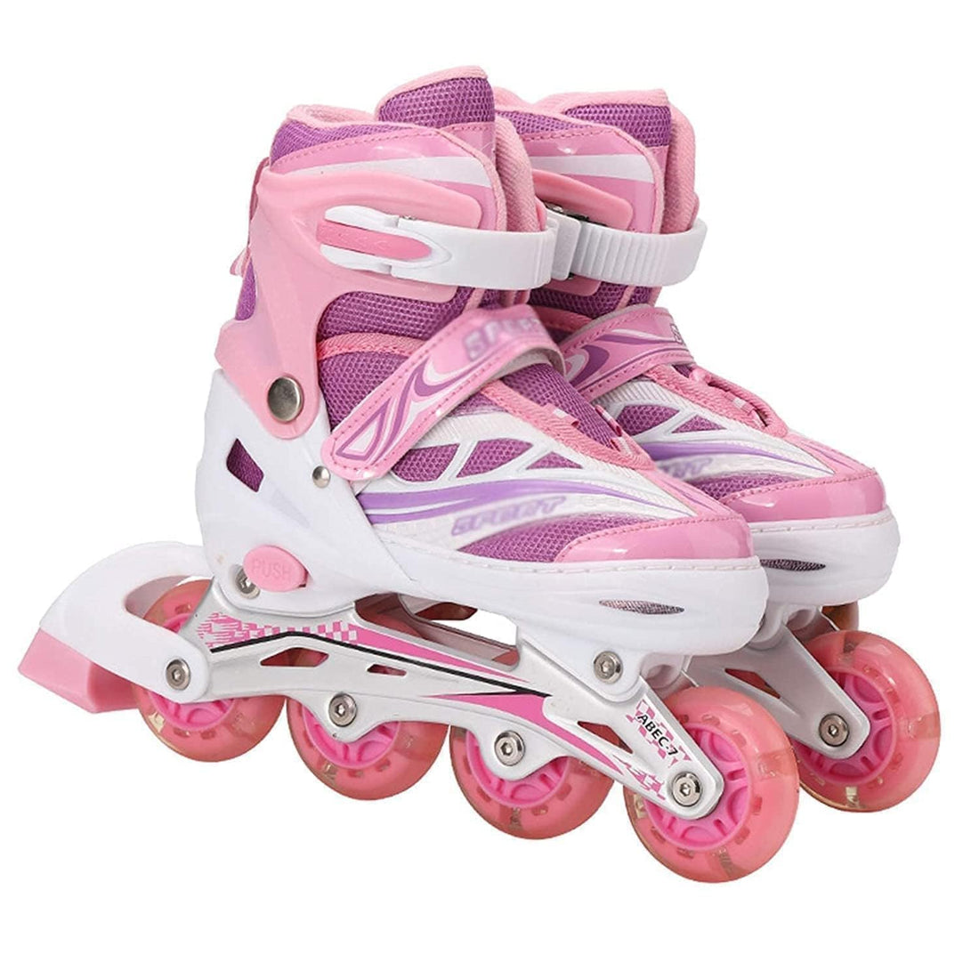 Roller skates for men women kids inline skates size adjustable for beginners college students fancy flat shoes leisure and entertainment