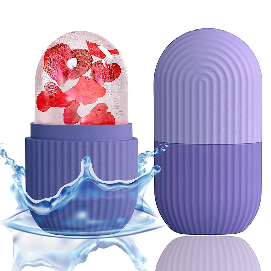 Ice Roller For Face, Blackhead Remover Tool Face Ice Roller For Women, Ice Massager For Face Eyes Neck Massage Remove Dark Circle Pore Shrink Face Icer Skin Care Kit (Purple)