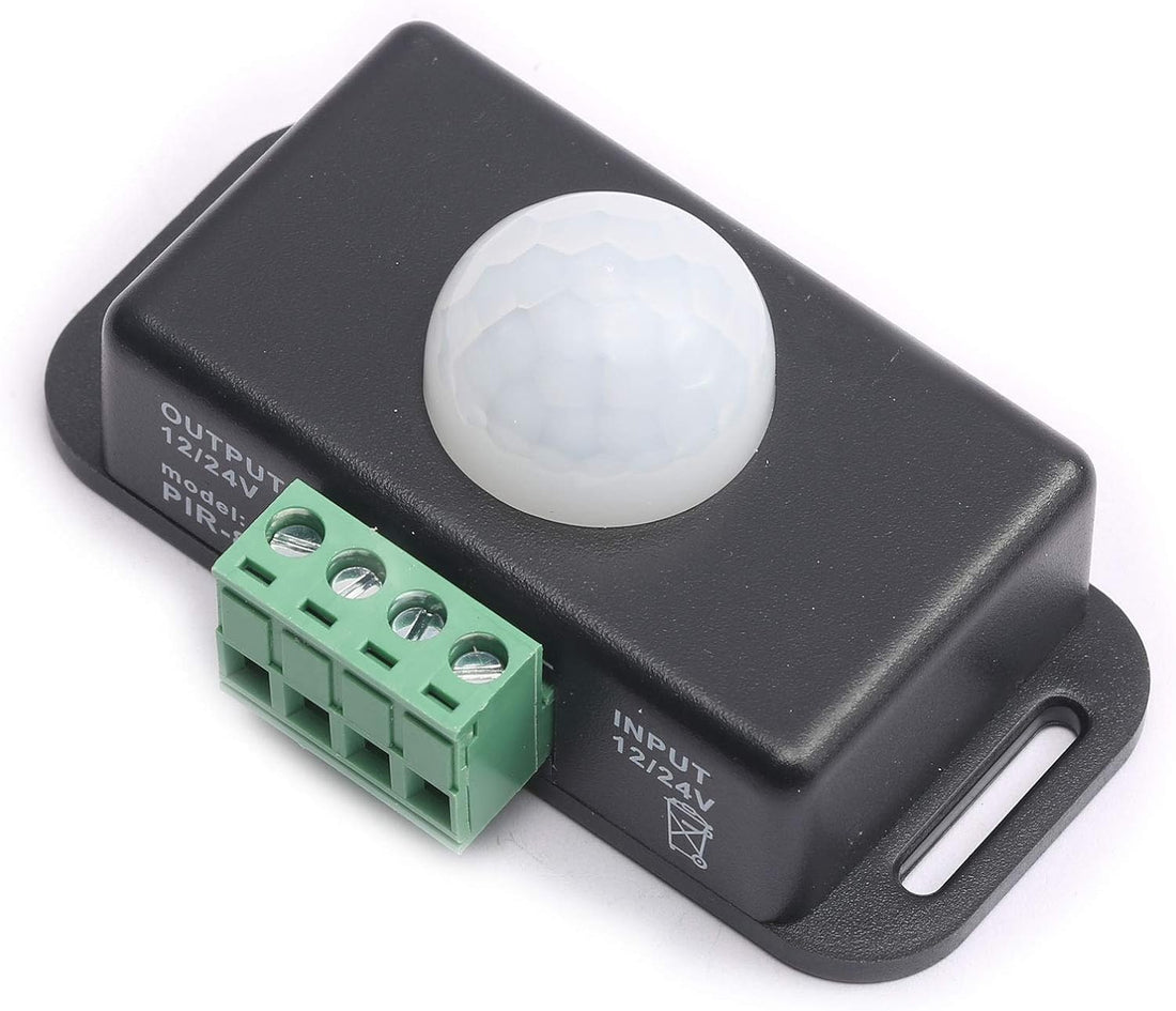 IDUINO DC 12V 24V PIR Sensor LED Motion Sensor Switch,Body Infrared Sensing Controller for Timer Flexible LED Automatic Light Strips