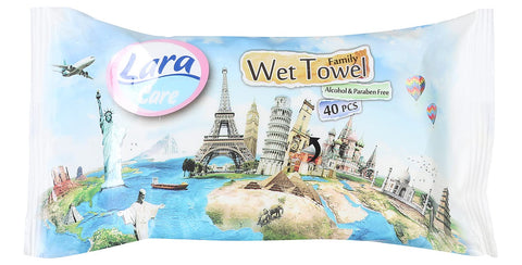 Lara Family Wipes Wet Towel, 40 Pieces
