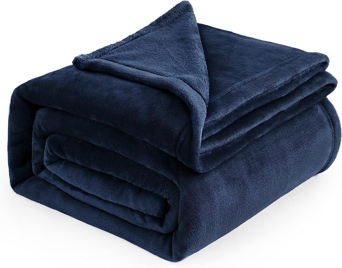 Moro Moro 3 Fleece Blanket Queen Size - Large Size Soft and Fluffy Multipurpose Bed Blanket Mediterranean Blue, 180 x 240 cm
