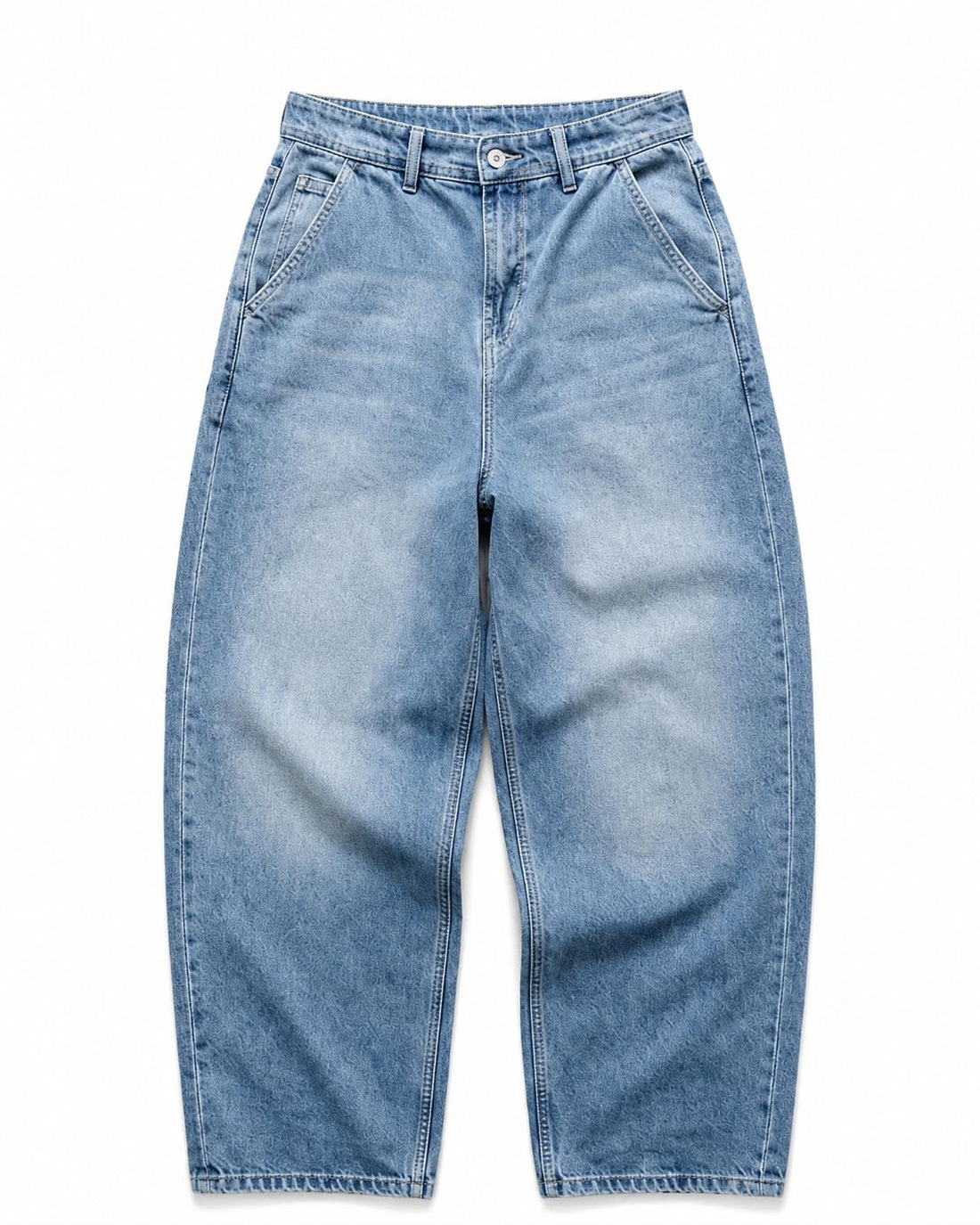Men’s Baggy Wide Leg Jeans Loose Fit Denim Pants Casual Streetwear Relaxed Fit Straight Denim Trousers