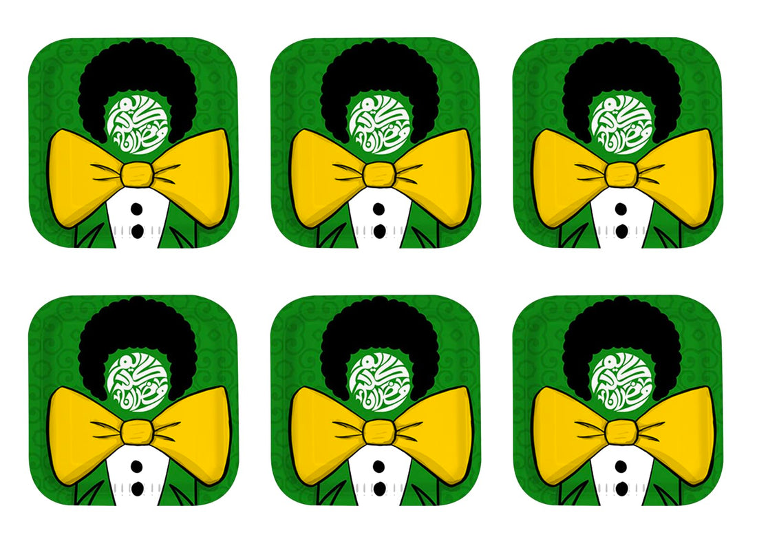 Party plates in distinctive shapes for RAMDAN size (24x24), pack of 6 pieces H
